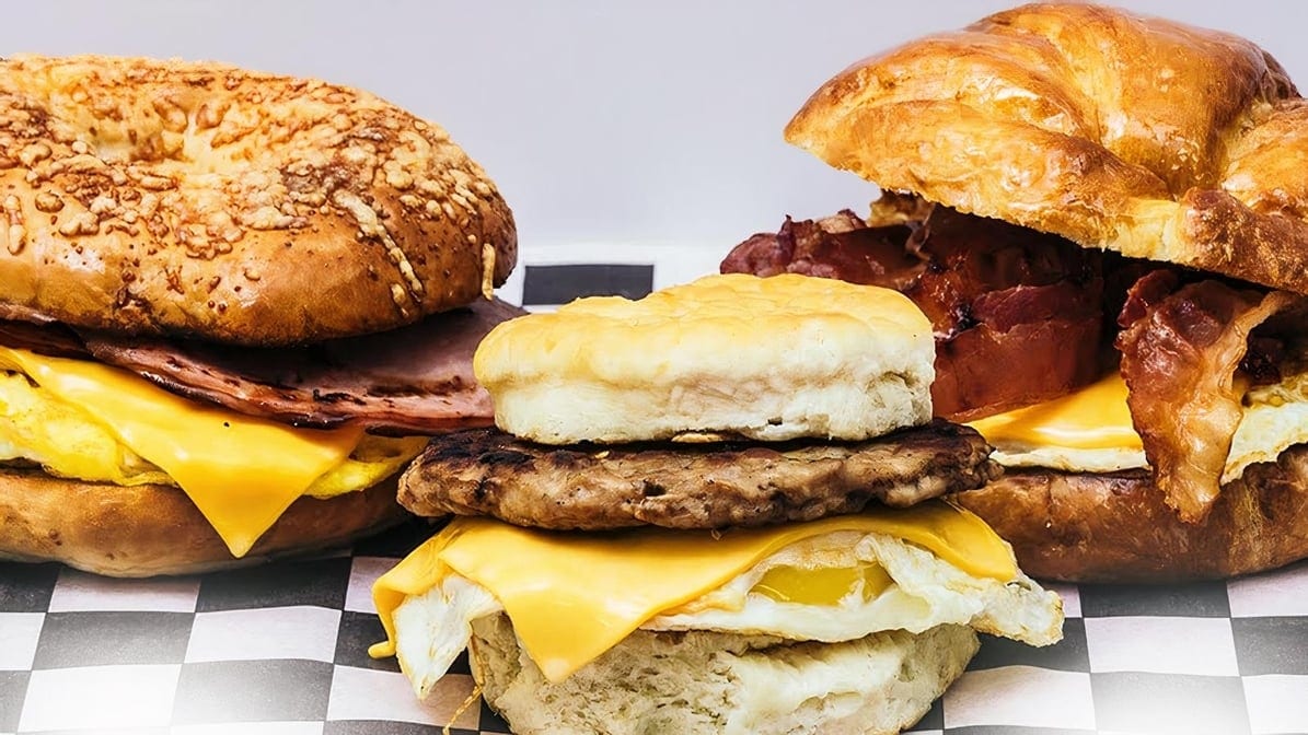 Breakfast Sandwich with Meat.