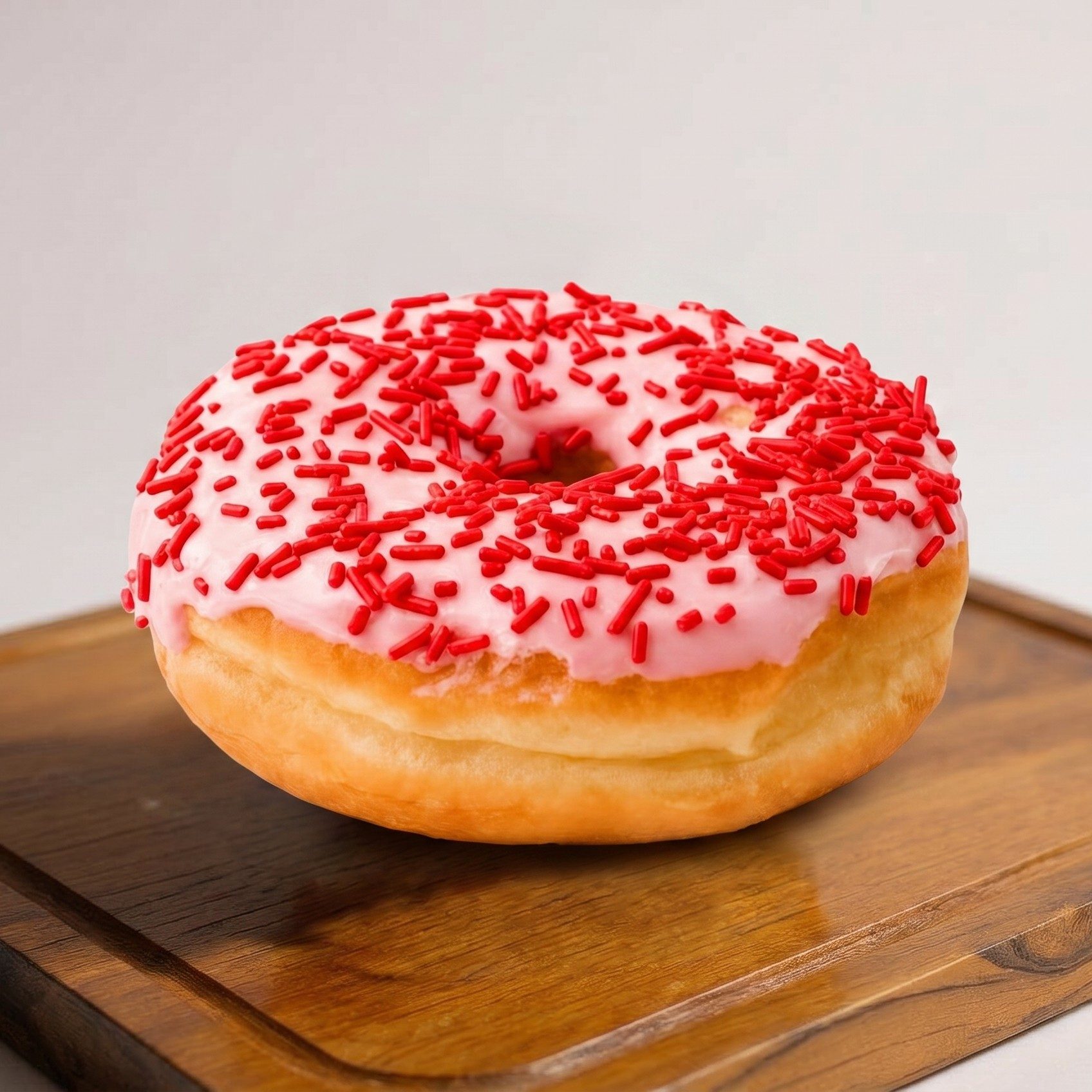 Strawberry Iced W/ Sprinkles.