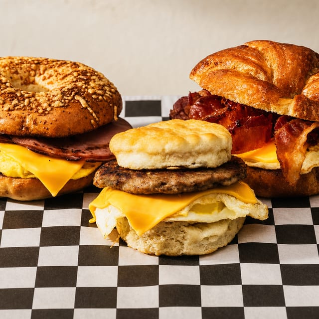Breakfast Sandwich with Meat.